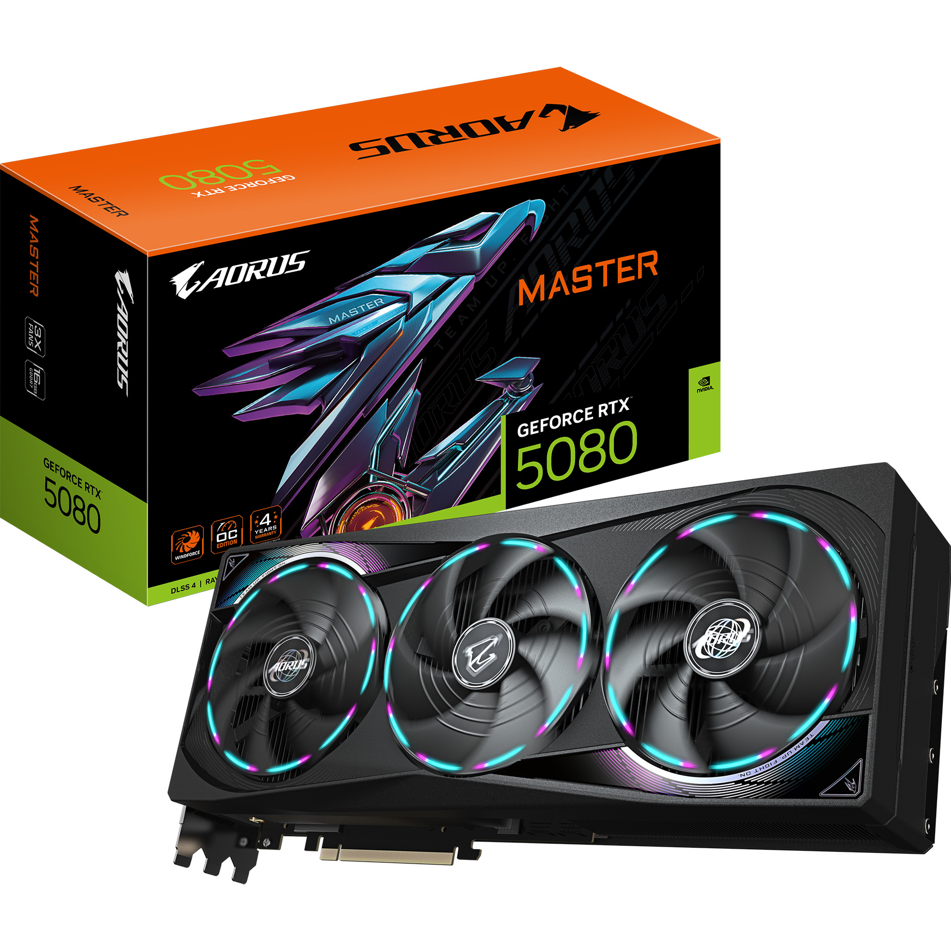 

Відеокарта AORUS GeForce RTX 5080 MASTER 16GB (GV-N5080AORUS M-16GD) UA