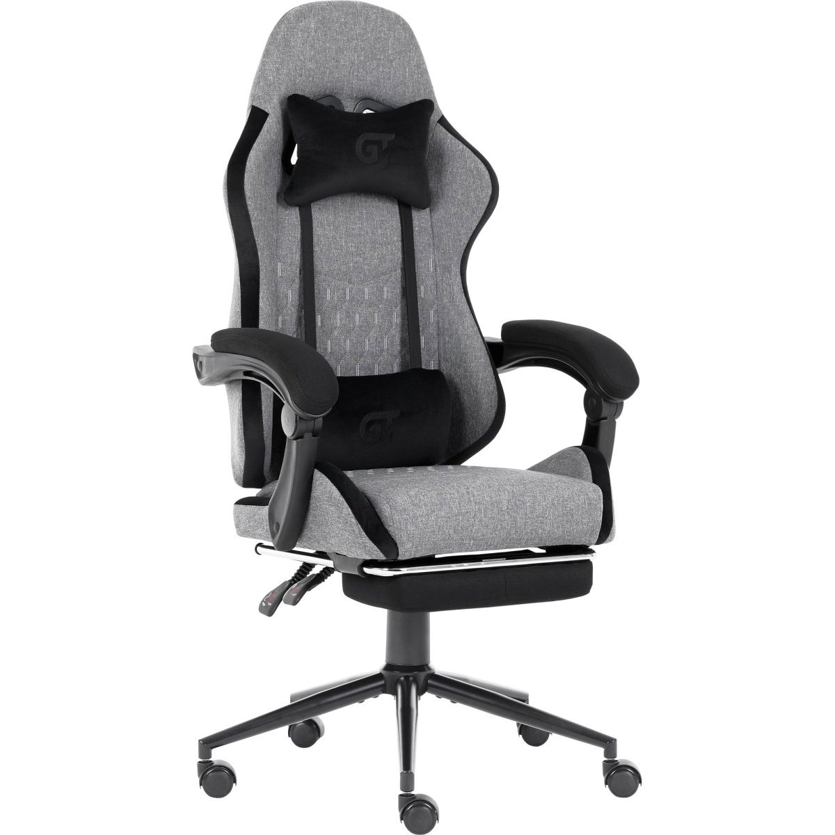 Геймерське крісло GT Racer X-2324 Fabric Gray/Black Suede