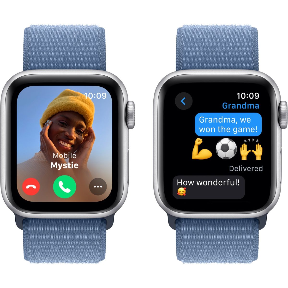 Смарт-годинник Apple Watch SE 2 GPS 40mm Silver Aluminium Case with Winter Blue Sport Loop (MRE33)
