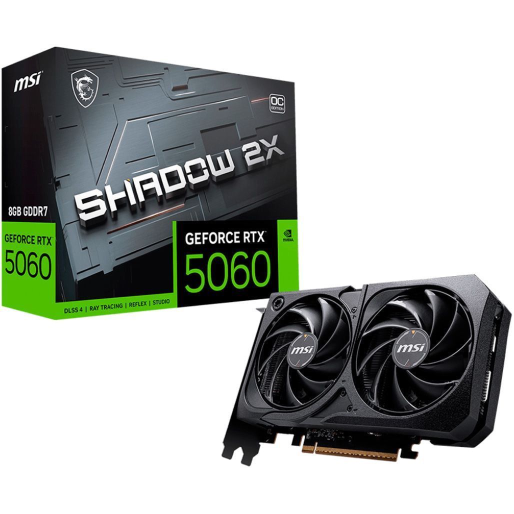 

Відеокарта MSI GeForce RTX 5060 8G SHADOW 2X OC (G5060-8S2C) EU