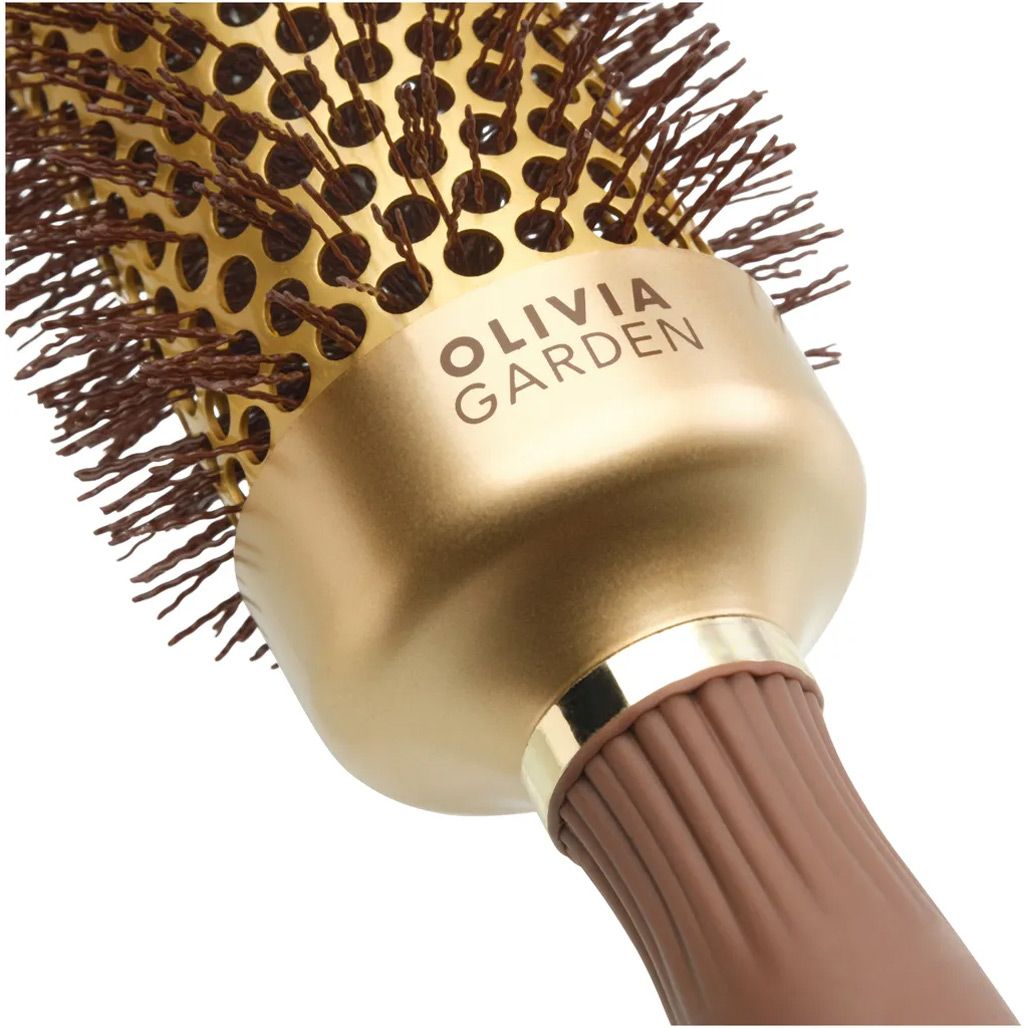 Термобраш Olivia Garden Expert Blowout Shine Wavy Bristle 35mm Gold&Brown (OGID2049) фото 3