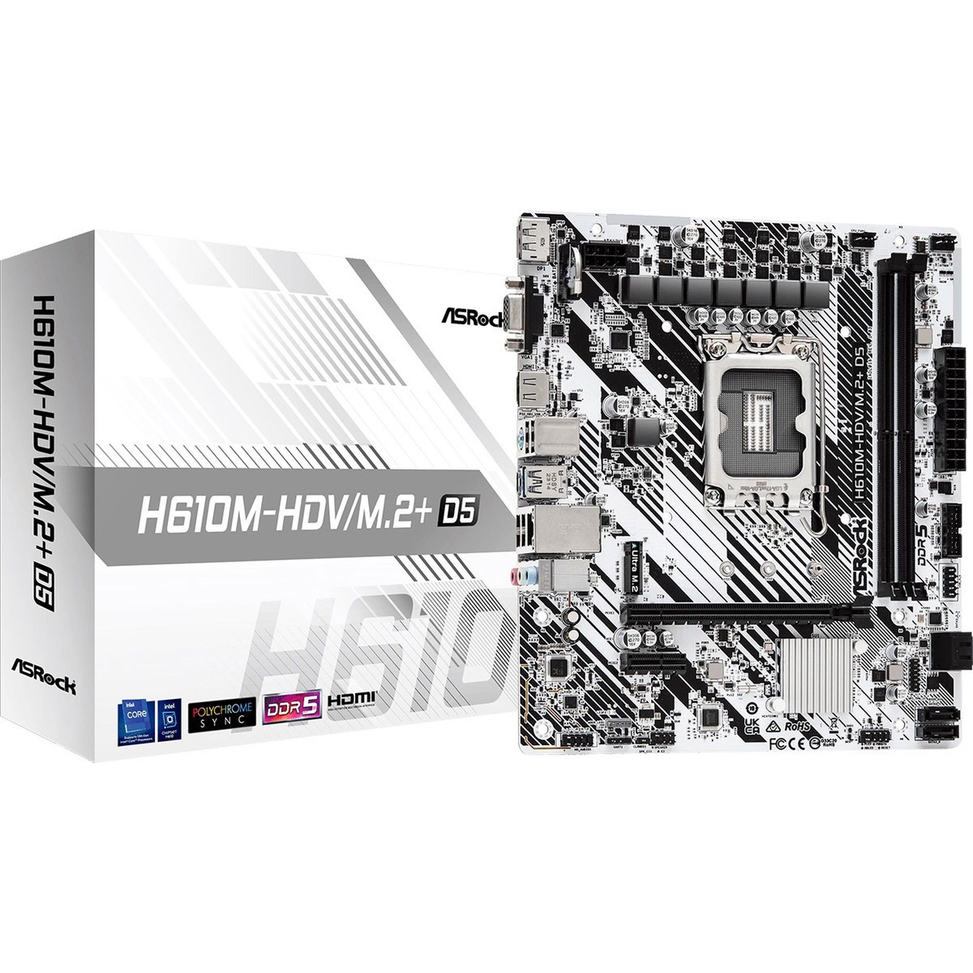 

Материнская плата ASRock H610M-HDV/M.2+ D5