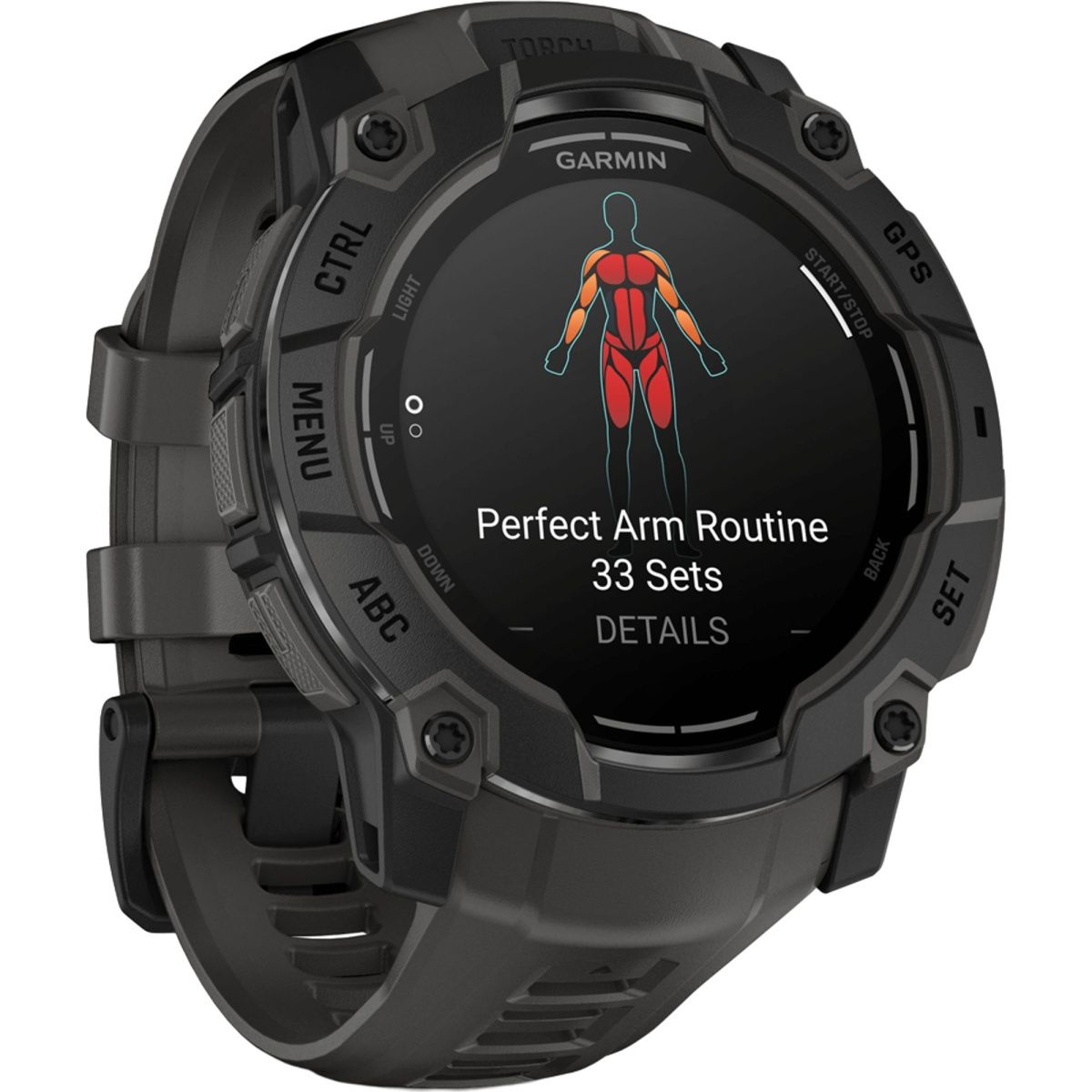 Смарт-годинник Garmin Instinct 3 AMOLED 50mm Black with Charcoal Band (010-03020-00)
