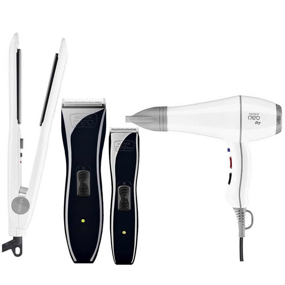 

Фен+утюжок для волос+триммер+машинка для стрижки Moser Neo Kit 1886-0100 [56353]