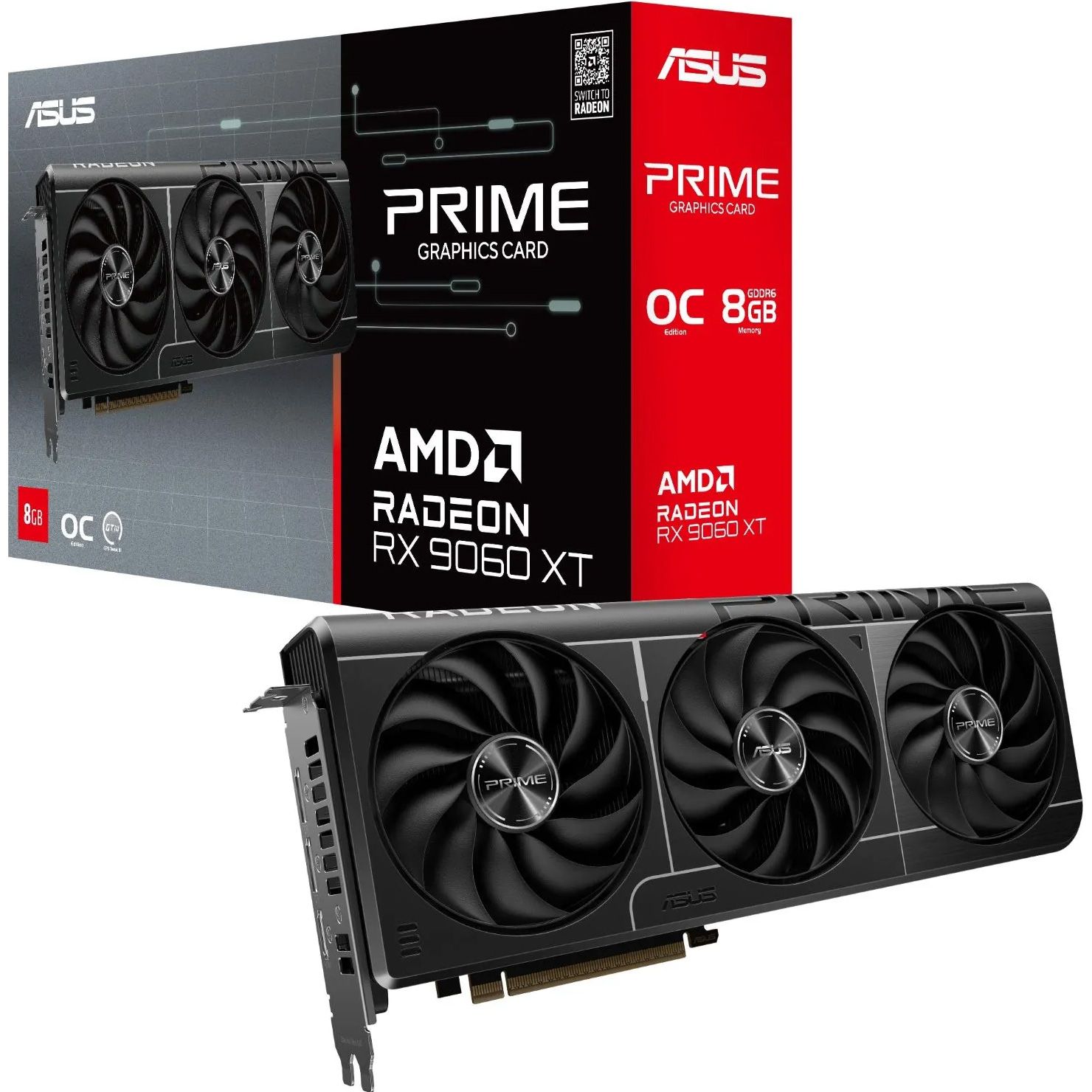 

Відеокарта Asus Prime Radeon RX 9060 XT 8GB OC Edition (PRIME-RX9060XT-O8G) UA