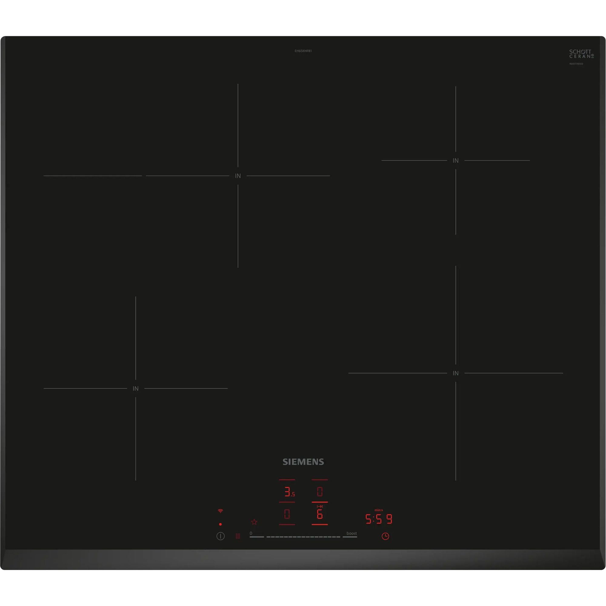 

Індукційна варильна поверхня Siemens EH65KHFB1E