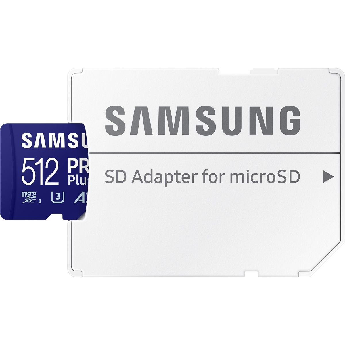 Карта пам`яті Samsung microSDXC 512GB Class 10 UHS-I U3 V30 A2 PRO Plus + SD Adapter (MB-MD512SA)