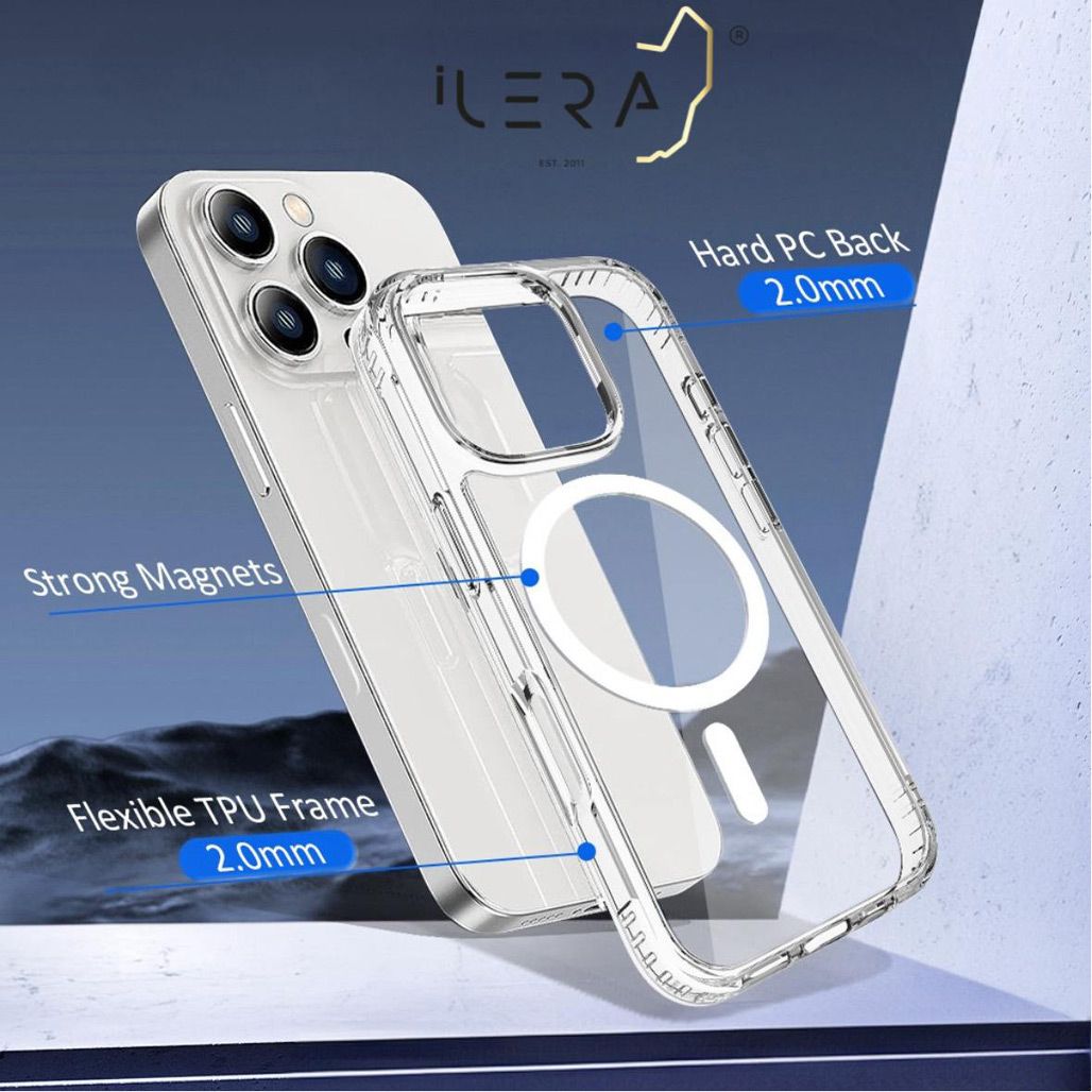 Чохол iLera with MagSafe для Apple iPhone 16 Pro Max Transparent (iLGCLCa16PrMx)