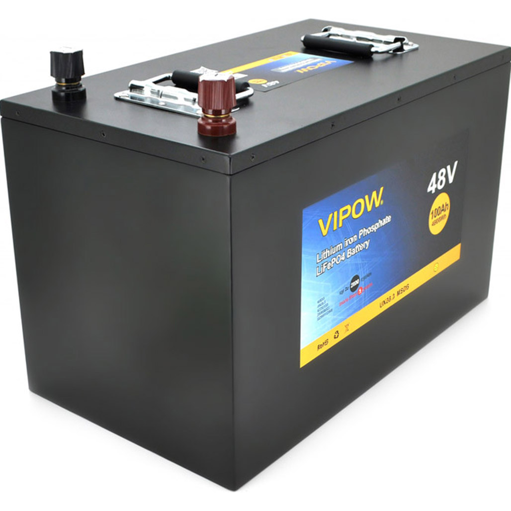 

Акумулятор для ДБЖ Vipow LiFePO4 51.2V - 100Ah (LiFePO4512-100/80)