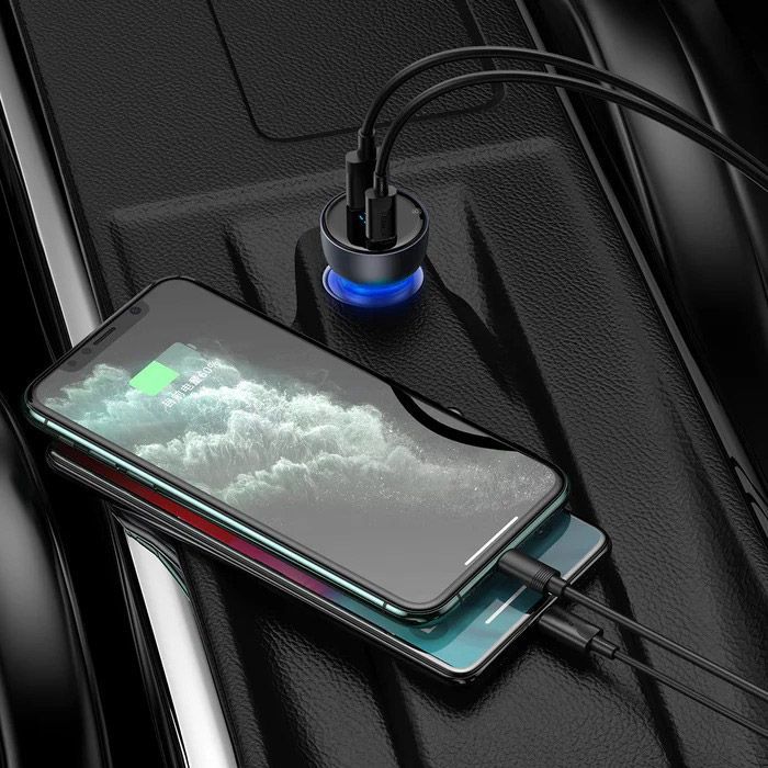 Автомобільний зарядний пристрій Baseus Particular Digital Display Dual QC4.0+ 65W (CCKX-C0G)