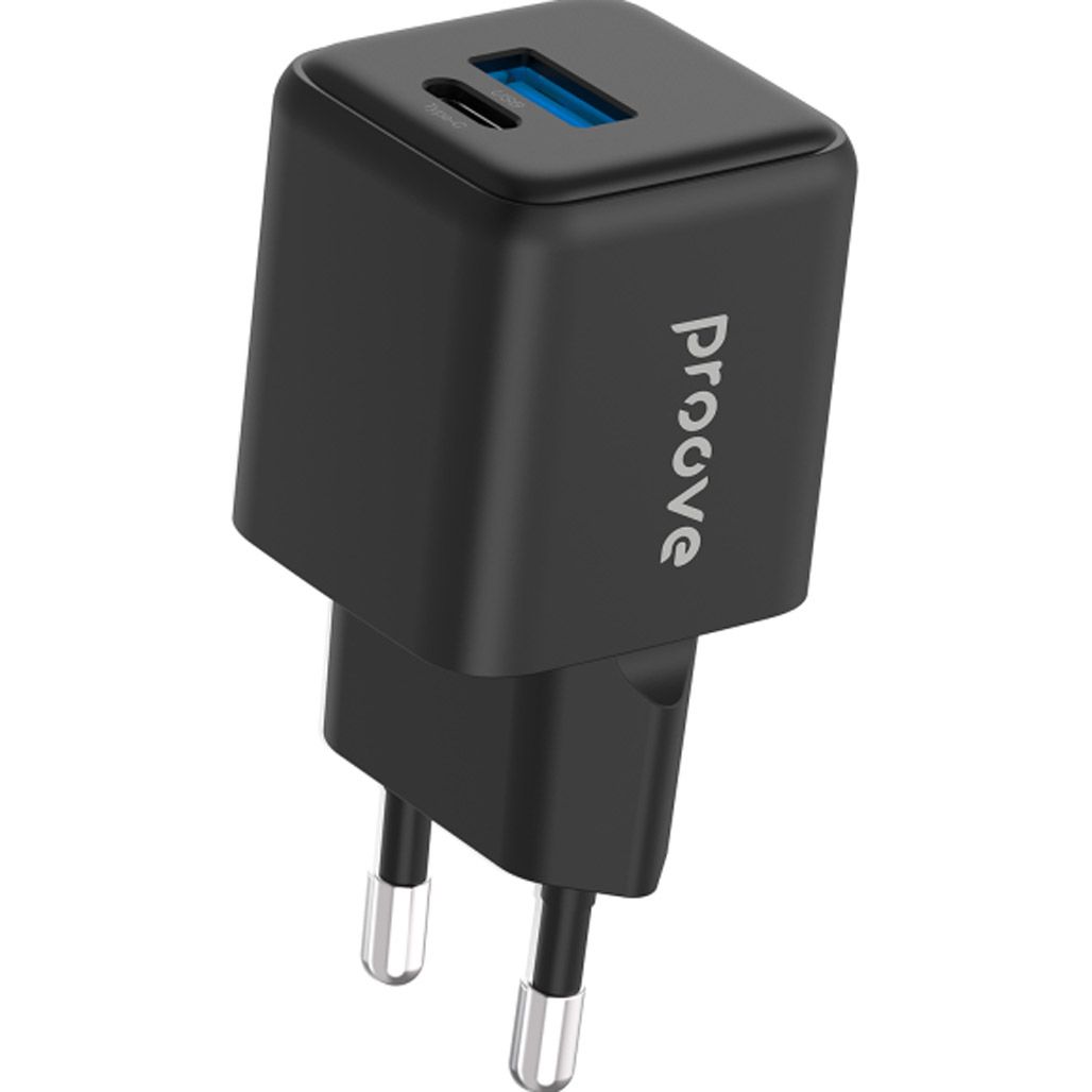 

Мережевий зарядний пристрій Proove Pocket GaN Plus 25W USB-C/USB-A Black (WCPG25111201)