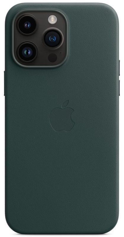 Чохол Apple Leather Case with MagSafe для iPhone 14 Pro (Forest Green) AAA