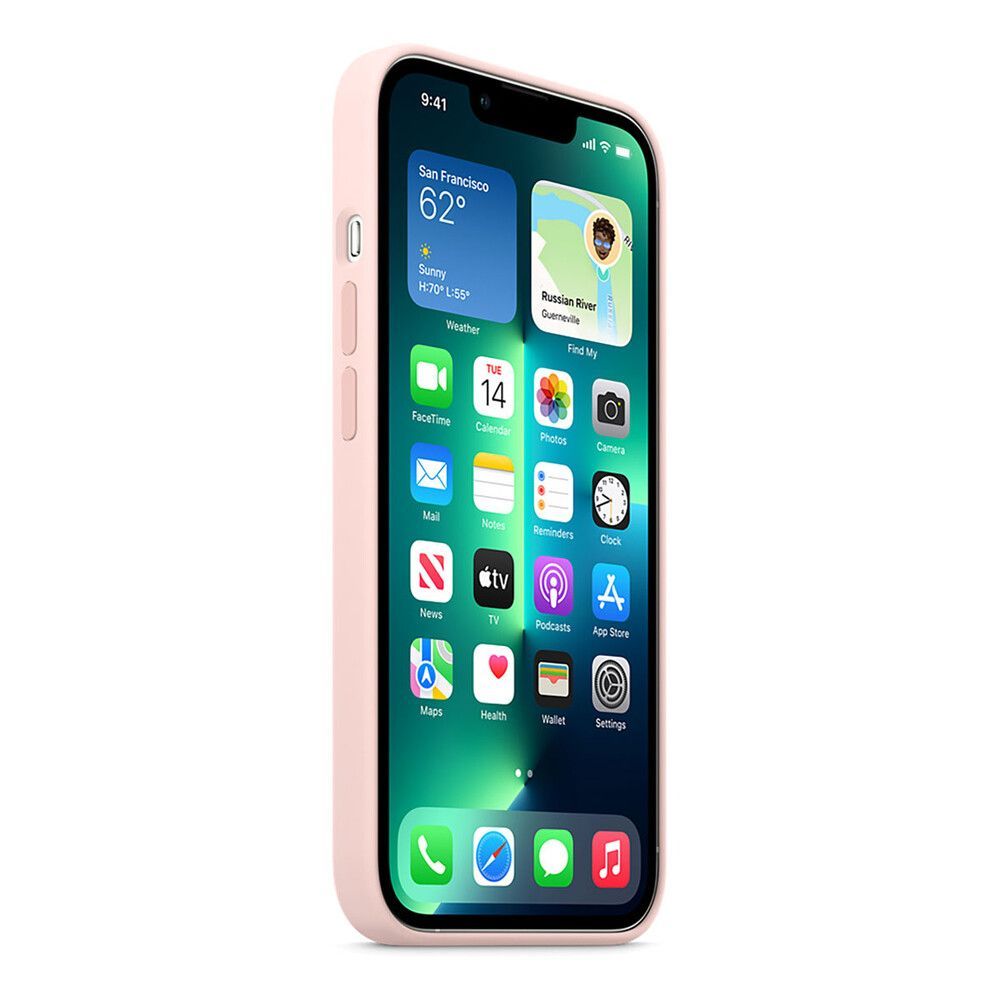 Чохол Silicone Case з MagSafe для Apple iPhone 13 Pro (6.1) (Chalk Pink) ААА