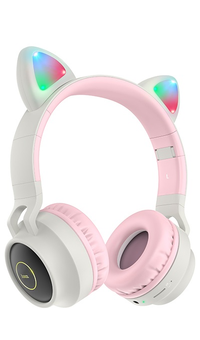Наушники Hoco W27 Cat Ear Stereo Bluetooth Headphones Grey (718457) [74552] 
