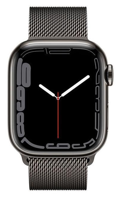 Смарт-часы Apple Watch Series 7 GPS + LTE 45mm Graphite Stainless Steel with Graphite Milanese Loop (MKJJ3) [62626] 
