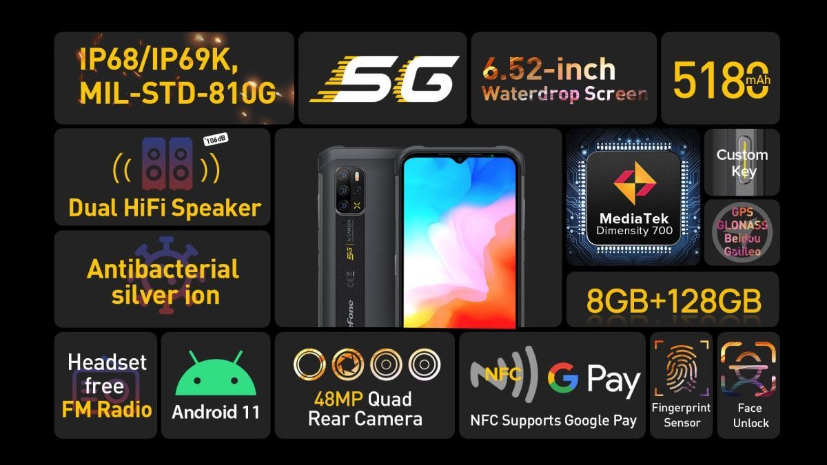 Смартфон Ulefone Armor 12 8/128GB Orange