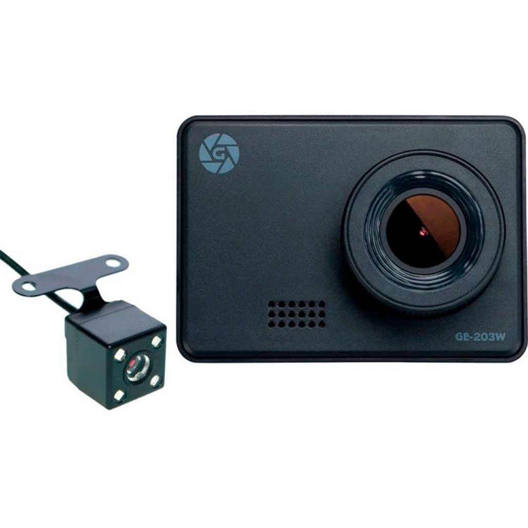 

Автомобільний відеореєстратор Globex GE-203W DualCam (+ камера заднього виду)