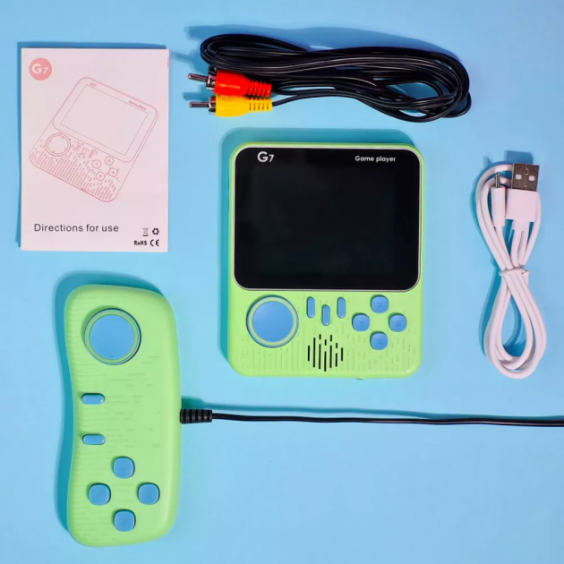 Ретро игровая приставка SUP G7 Game Box Portable 666 in 1 AV (Green) [74651] 