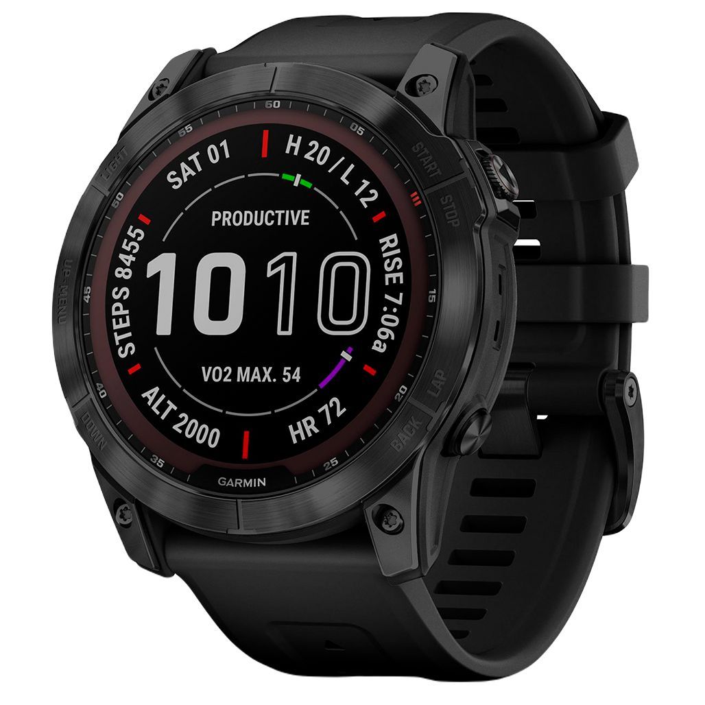 Смарт-часы Garmin Fenix 7X Sapphire Solar Edition Black DLC Titanium with Black Band (010-02541-22/23)