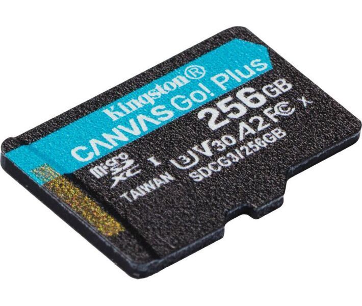 Карта пам`яті Kingston microSDXC Canvas Go! Plus 256Gb Class 10 UHS-1 U3 (SDCG3/256GB) + SD адаптер