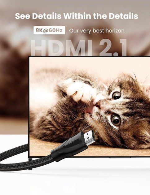 Кабель Ugreen HDMI to HDMI V2.1 8k Braided Cable 2m HD140/80403 