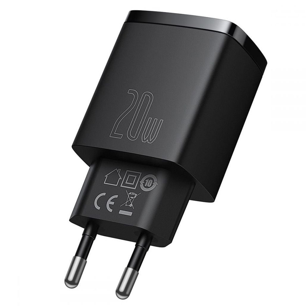 

Мережевий зарядний пристрій Baseus Compact Quick Charger 20W (CCXJ-B01) Black