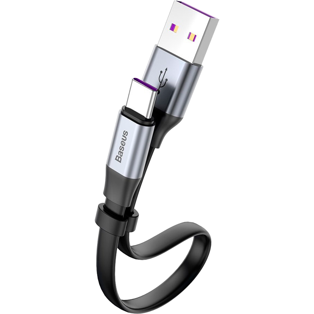 

Кабель Baseus Simple HW Quick Charge Cable USB to Type-C 40W 0.23m Black (CATMBJ-BG1) [73272]