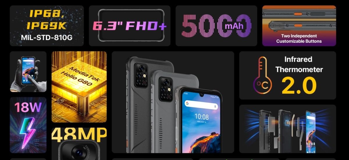 Смартфон Umidigi Bison Pro 4/128GB (Storm Grey)