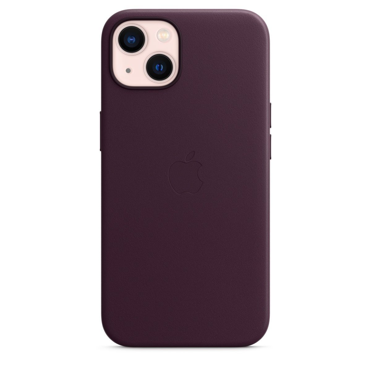 Чохол Leather Case з MagSafe для Apple iPhone 13 (6.1) (Dark Cherry) ААА
