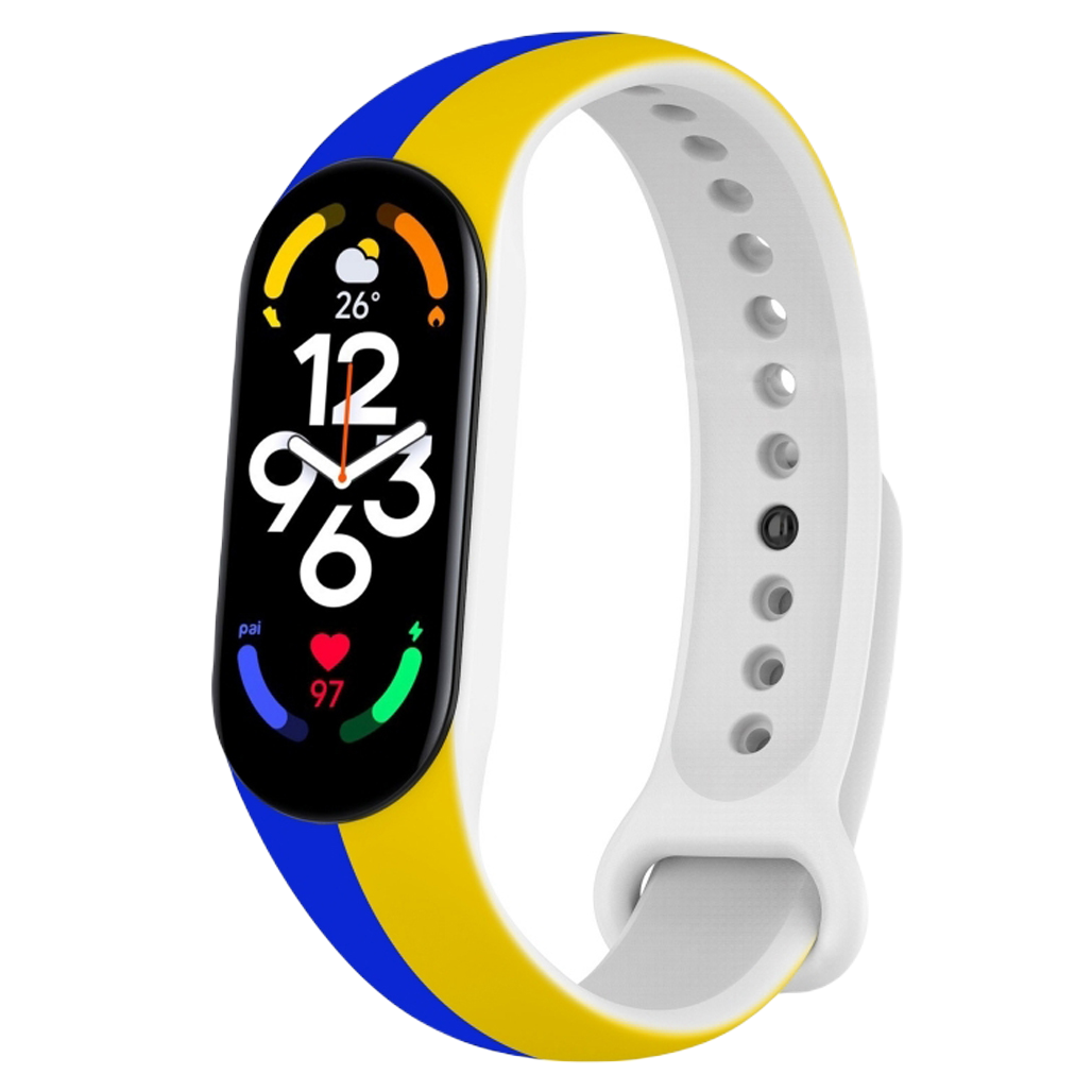 

Ремінець ArmorStandart Xiaomi Mi Band 7/6/5 New Style (Blue - Yellow)