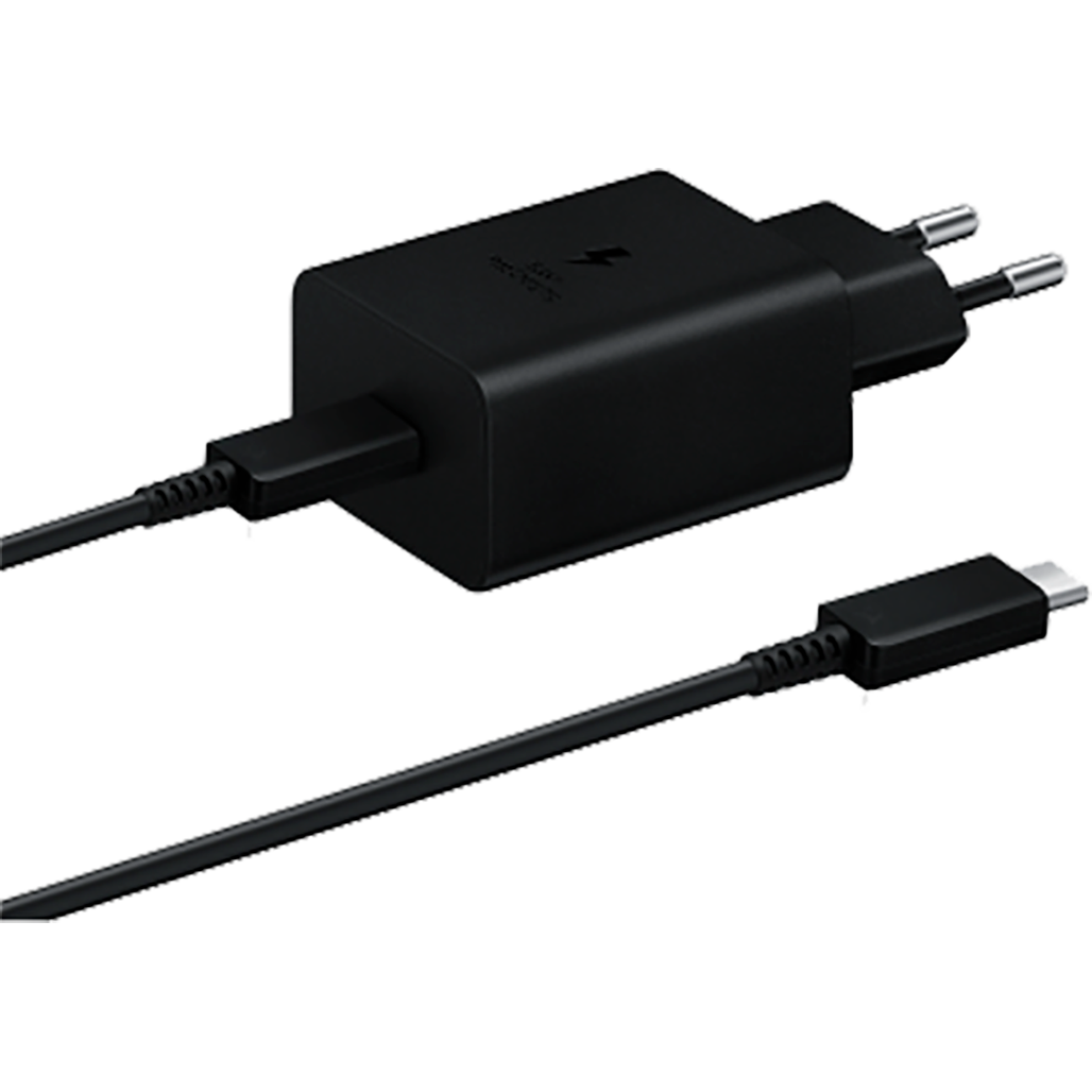 

Зарядное устройство Samsung 45W Power Adapter + Cable USB-C to USB-C Black (EP-T4510XBEGRU)