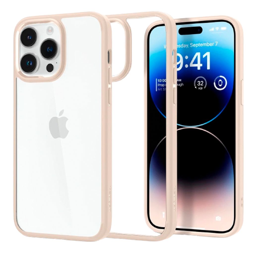 

Чохол Spigen Ultra Hybrid для Apple iPhone 14 Pro (6.1) Sand Beige