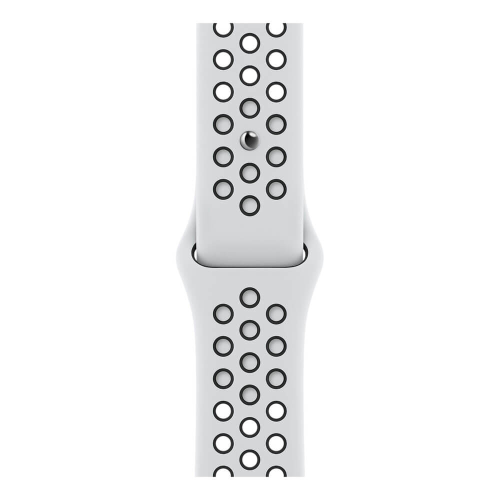 Смарт-годинник Apple Watch Nike Series 7 GPS 45mm Starlight Aluminum Case With Pure Platinum/Black Nike Sport Band (MKNA3)
