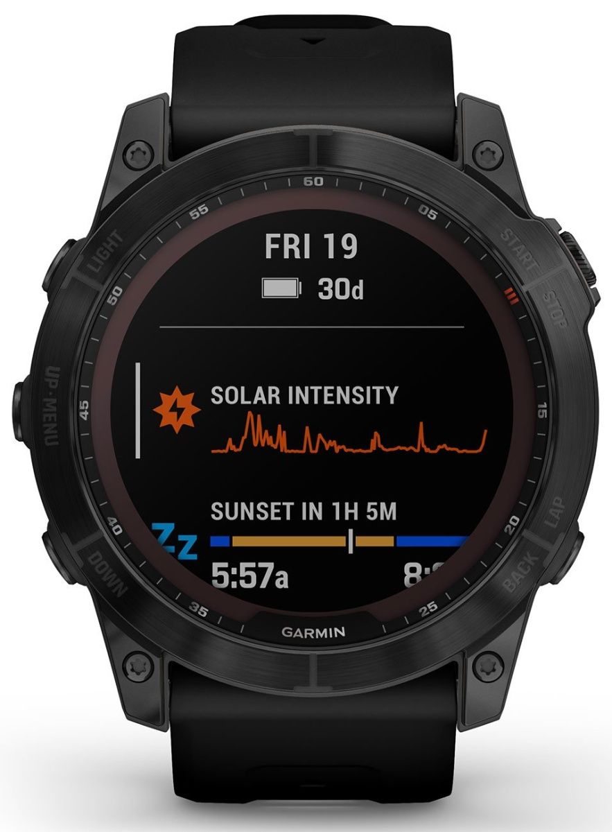Смарт-годинник Garmin Fenix 7X Sapphire Solar Edition Black DLC Titanium with Black Band (010-02541-22/23) 