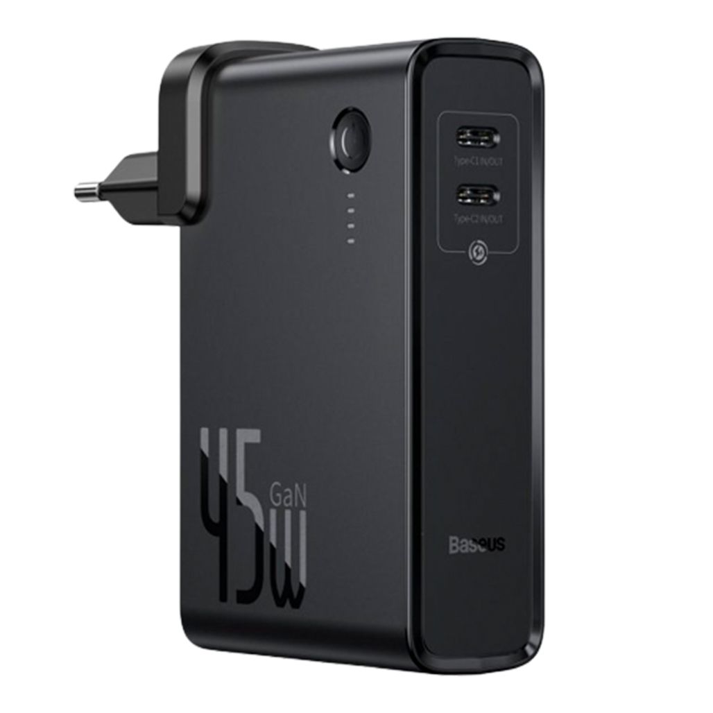 

Внешний аккумулятор + СЗУ Baseus Power Station 2 in 1 Quick Charger (PPNLD-F01) Black [62890]