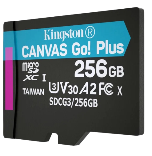 Карта пам`яті KINGSTON microSDXC Canvas Go Plus 256Gb Class 10 UHS-1 А2 V30 (R-170MB/s) без SD адаптера SDCG3/256GBSP