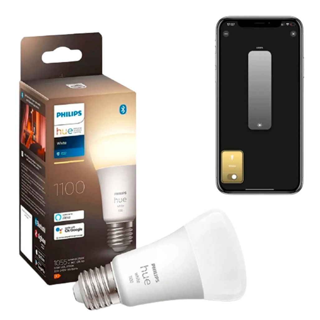 

Розумна лампочка Philips Hue E27 White 1100лм 75Вт 9.5W ZigBee, Bluetooth, Apple HomeKit (929002469202)