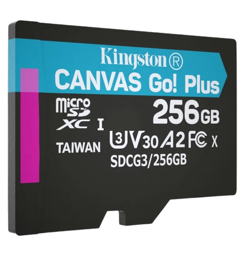 Карта пам`яті KINGSTON microSDXC Canvas Go Plus 256Gb Class 10 UHS-1 А2 V30 (R-170MB/s) без SD адаптера SDCG3/256GBSP