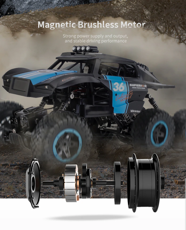 Позашляховик JJRC Q101 1:12 Off-Road Vehicle 6WD (Black/Blue)