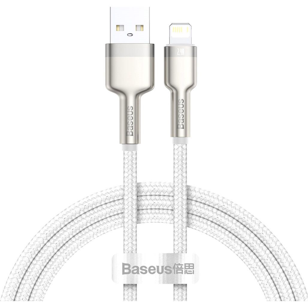 

Кабель Baseus Cafule Metal USB to Lightning 2м White (CALJK-B02)