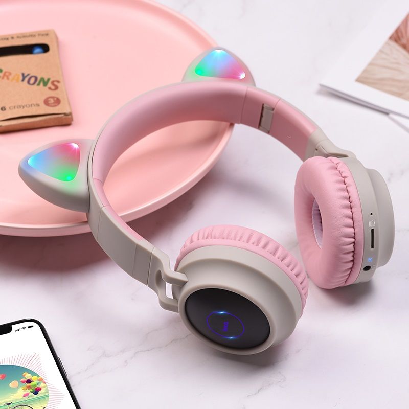 Наушники Hoco W27 Cat Ear Stereo Bluetooth Headphones Grey (718457) [74552] 