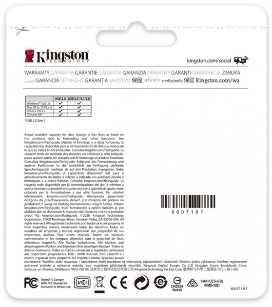 USB флеш-накопитель Kingston USB 256Gb DT Kyson Silver/Black USB 3.2 (DTKN/256GB) [69969] 