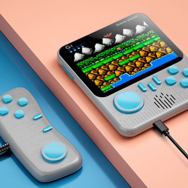 Ретро ігрова приставка SUP G7 Game Box Portable 666 in 1 AV (Gray)