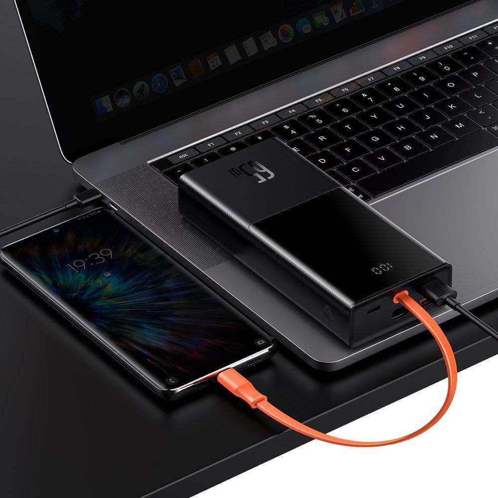 Зовнішній акумулятор Baseus Elf Digital Display 20000mAh 65W Black (PPJL000001)