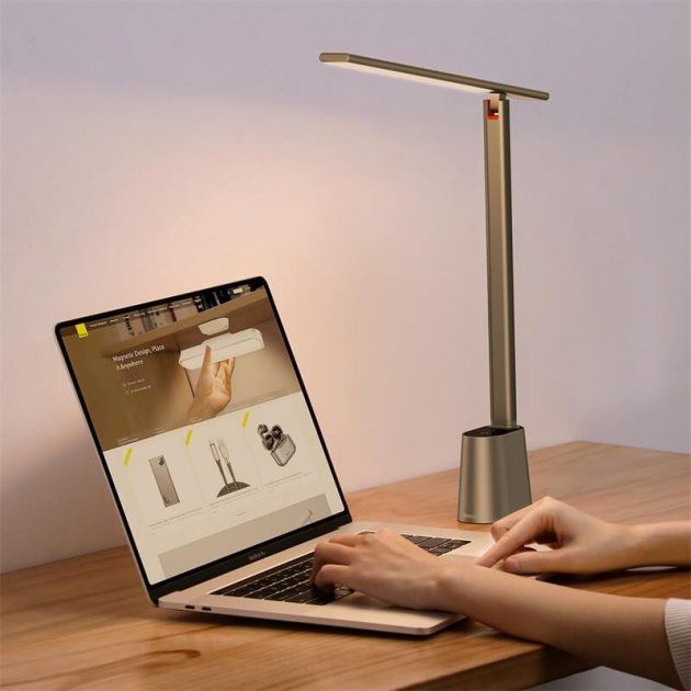 Настільна лампа Baseus Smart Eye Series Charging Folding (DGZG-0G) Grey