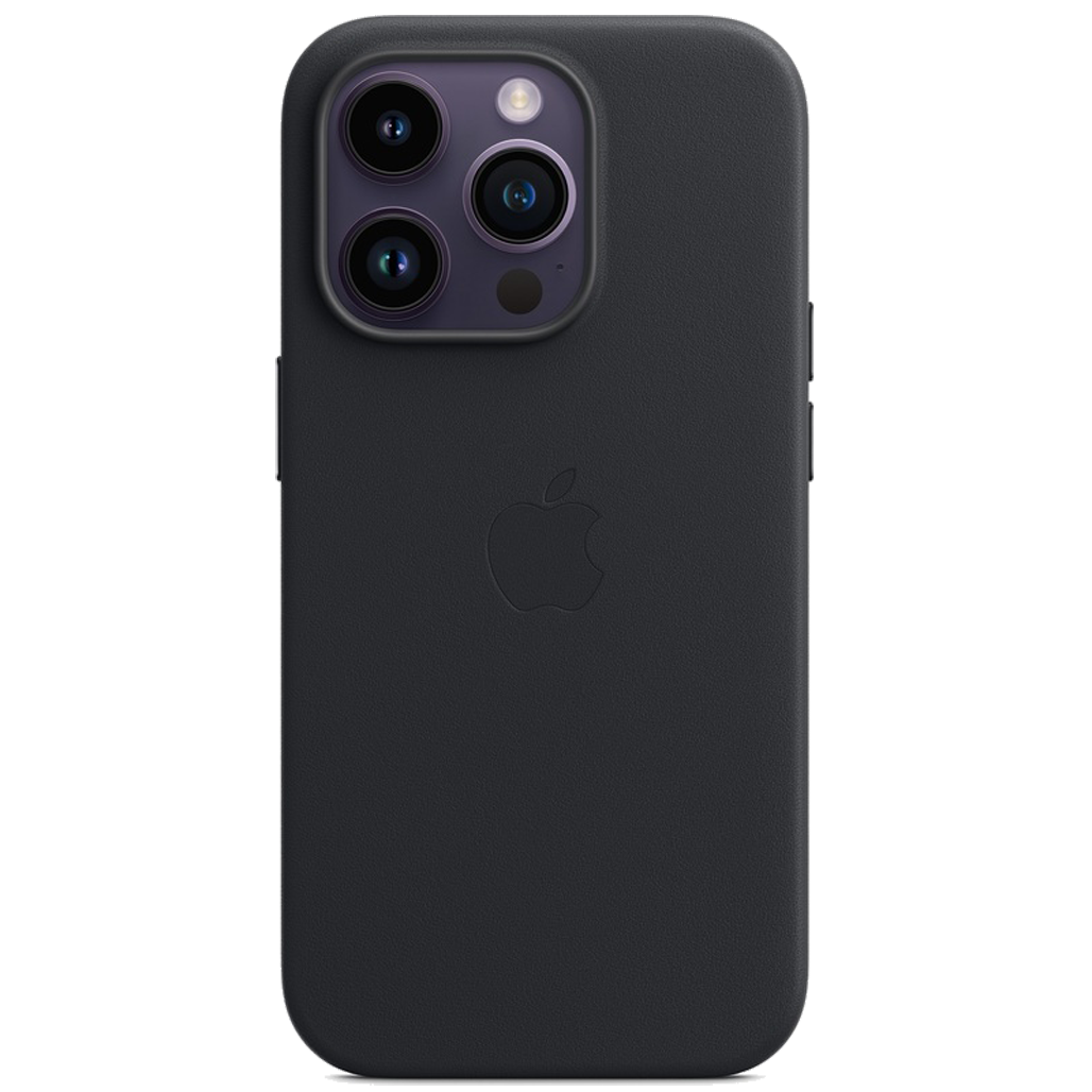 

Чехол Leather Case with MagSafe для Apple iPhone 14 Pro Midnight AAA