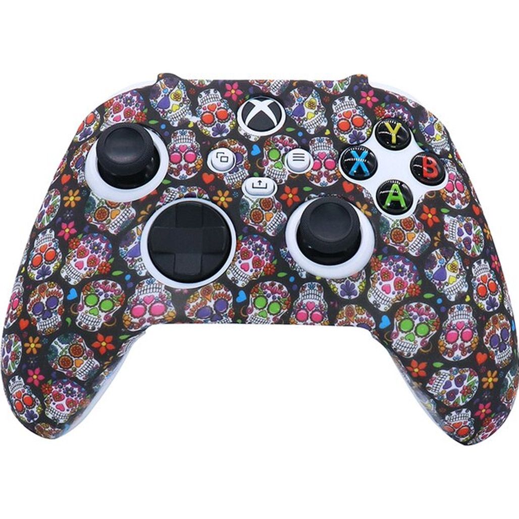 

Чехол на геймпад Dobe Silicone Case для Xbox Series X|S Controller (Black with Color Sculls) [74254]