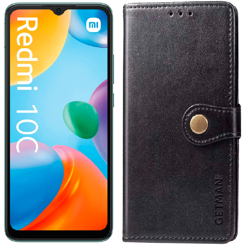 

Чохол-книжка GETMAN Gallant Cover Case для Xiaomi Redmi 10C (Black)