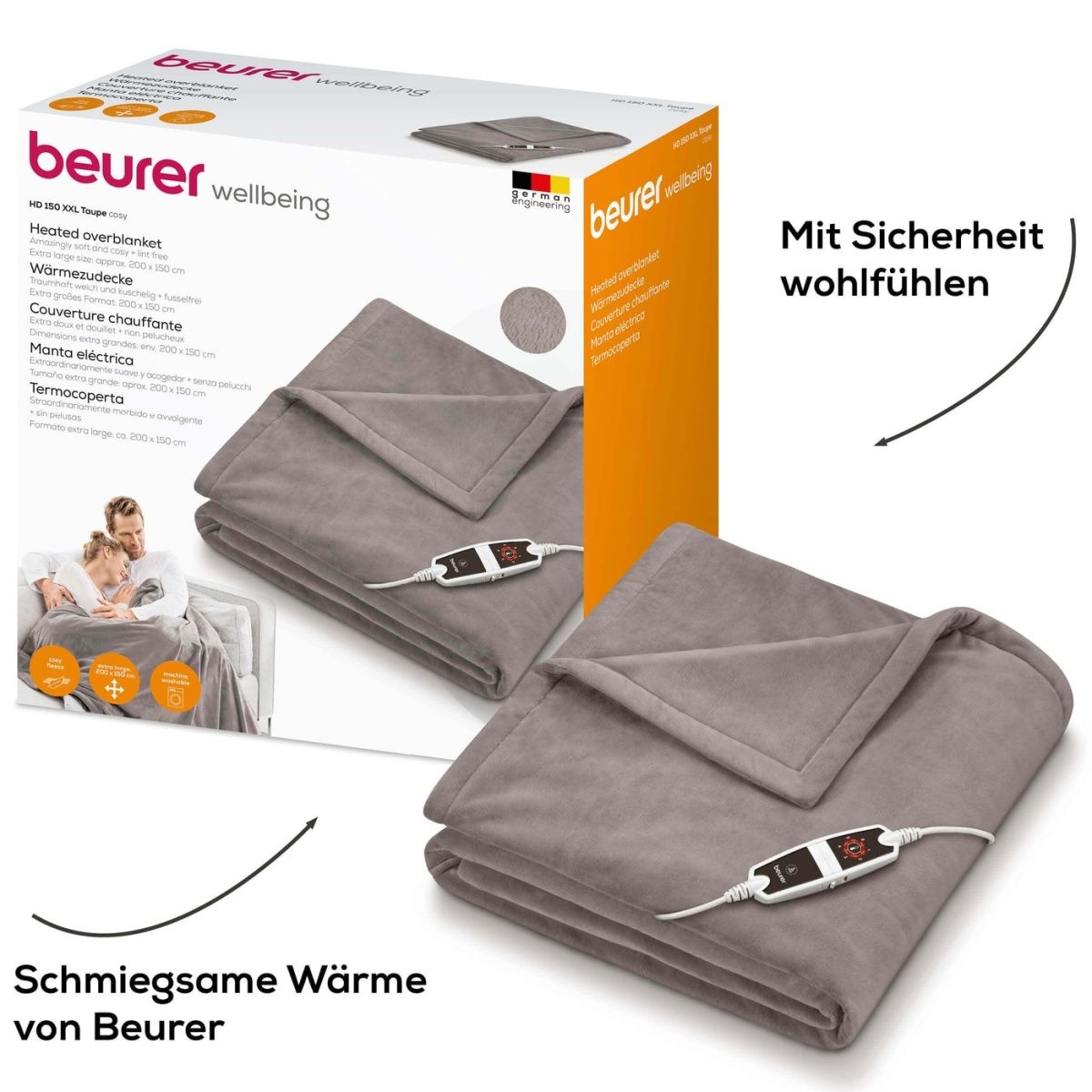 Електроковдра Beurer HD 150 Cosy Taupe