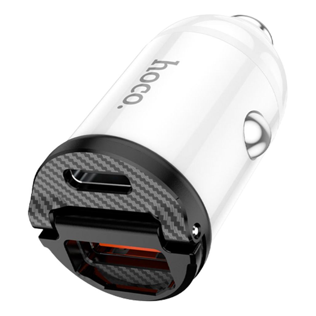 

Автомобильное зарядное устройство Hoco NZ2 Link PD 30W + QC3.0 Type-C + USB (White) [71980]